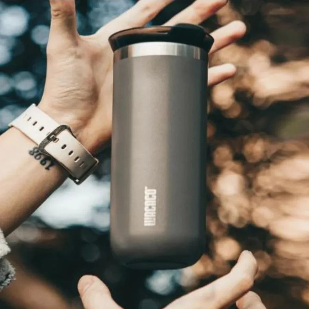 WACACO 435ml Octaroma Vacuum Insulated Mug - Grey - Tashqila WACACO 435ml Octaroma Vacuum Insulated Mug - Grey - Tashqila